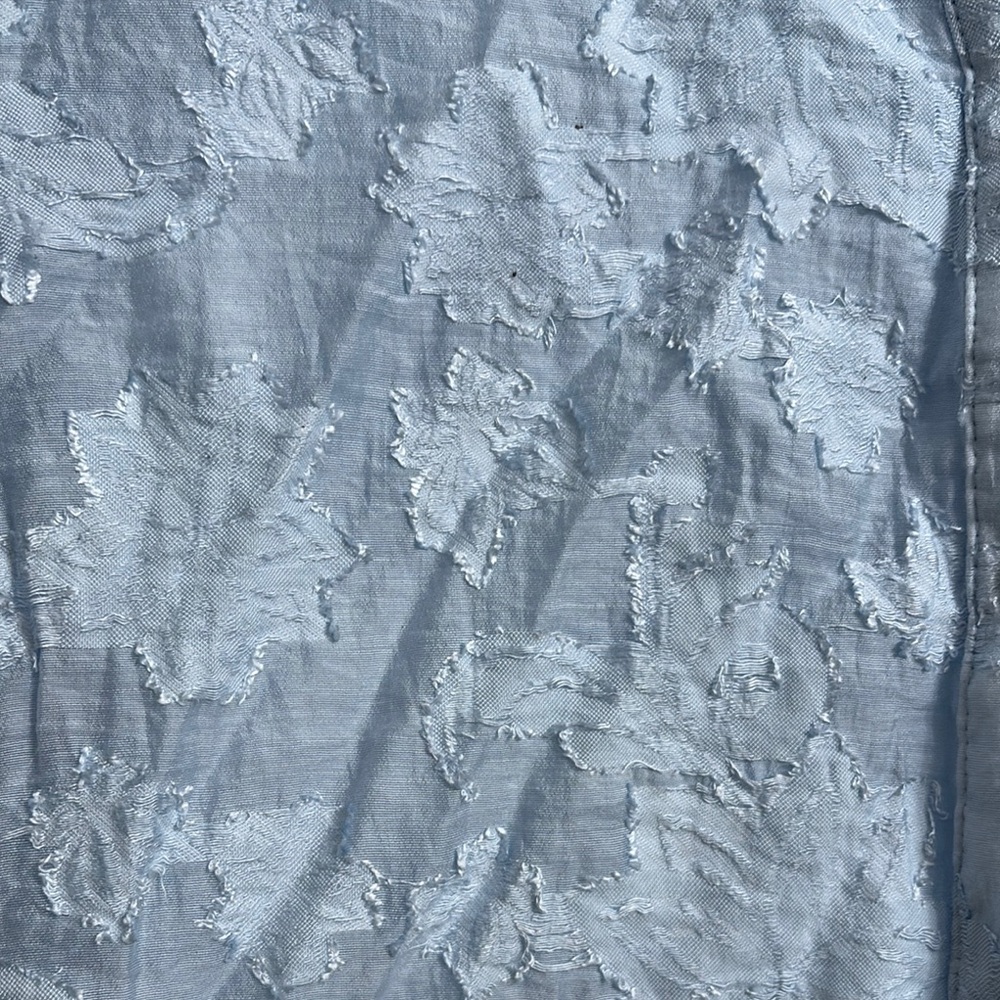 Zara Light Blue Textured Blouse - Picture 2 of 5